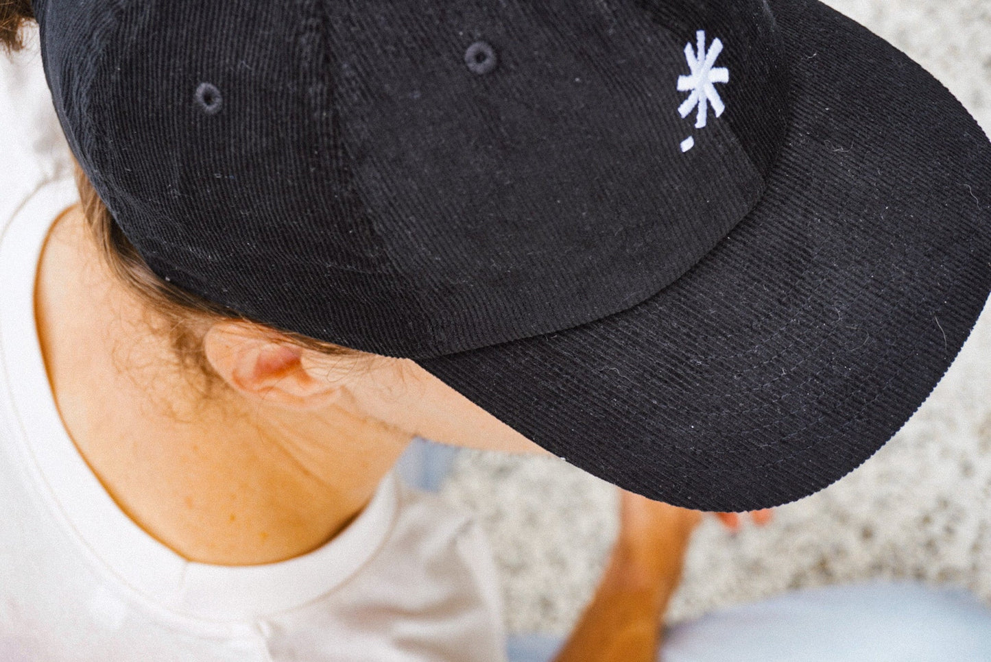 Bestickte Cord Cap