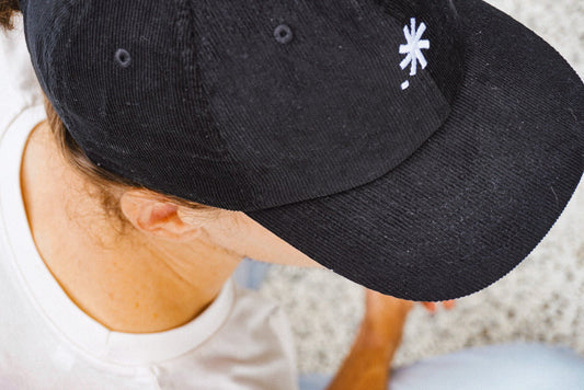 Bestickte Cord Cap